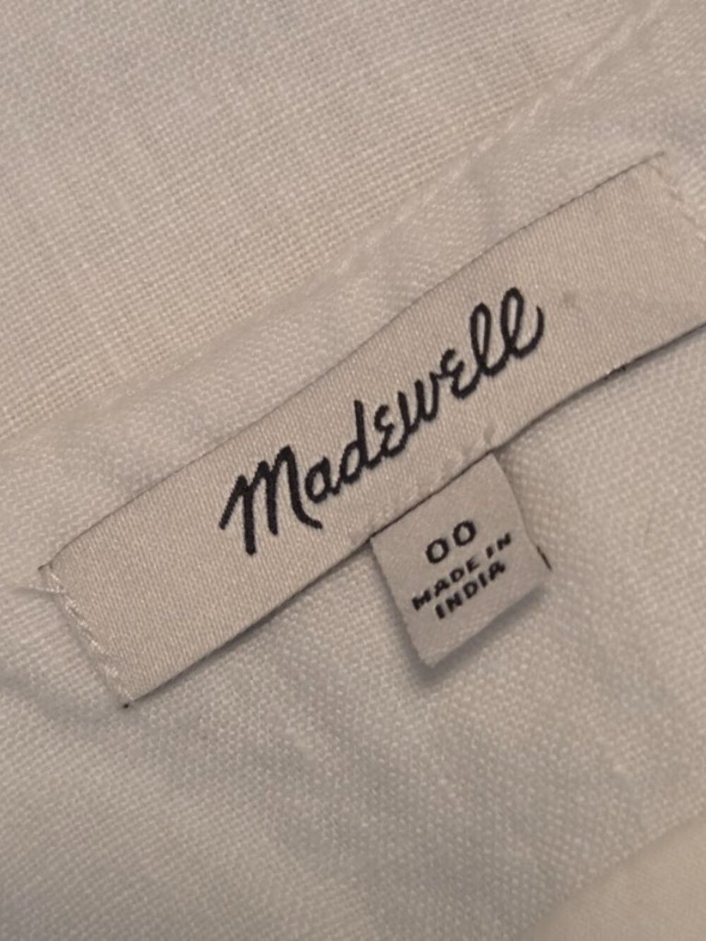 Madewell White 100% Linen Button-Up Tailored Vest - Size 00 - Picture 7 of 10